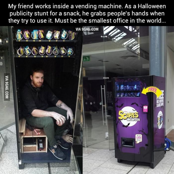 Scared Vending Machine Haunted vending machine provides trick AND treat in fun Kellogg’s PR ...