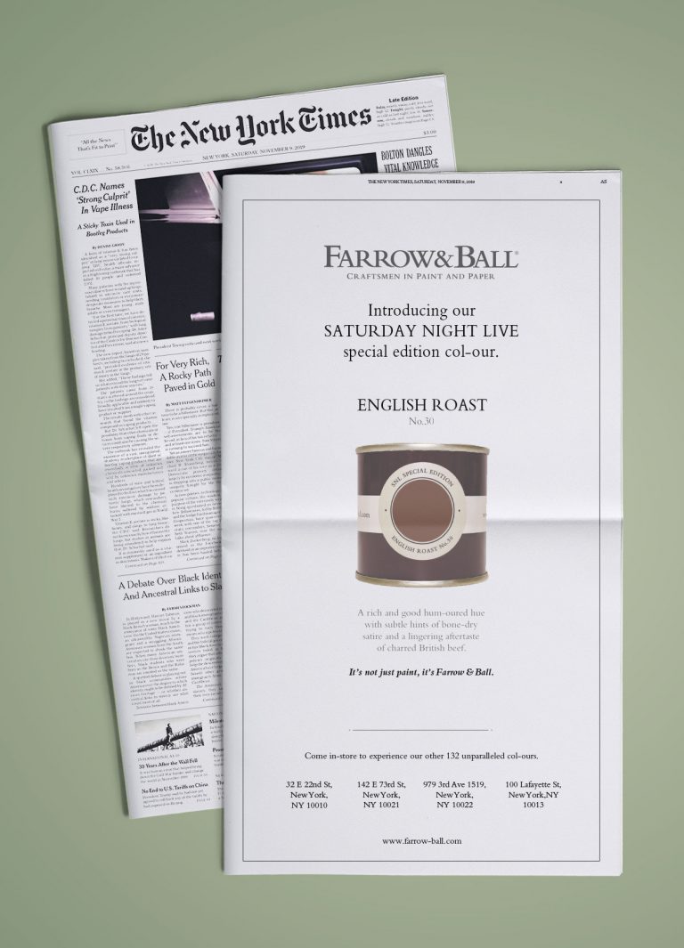 Farrow and Ball responds to hilarious SNL skit with tongue in cheek NY