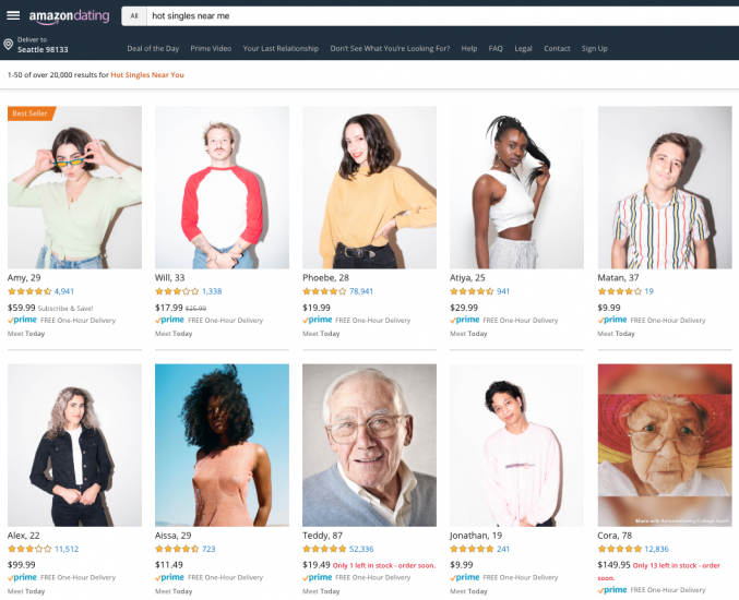 Amazon Dating offers shoppable singles Famous Campaigns