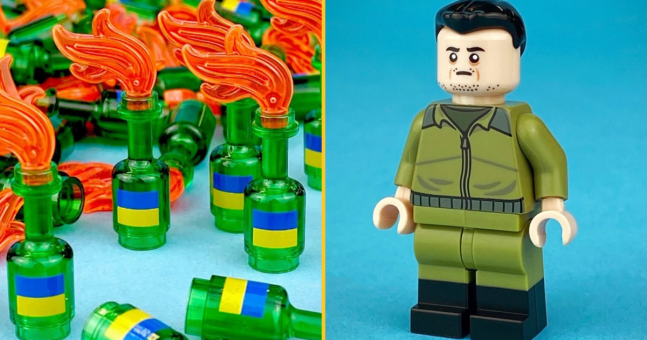 Chiacago store raise over $140k to help Ukraine through custom LEGO  Zelenskyy and Molotov cocktail action figures | Famous Campaigns