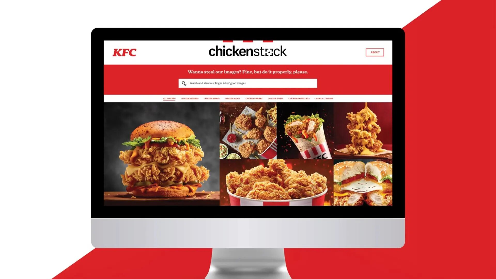 KFC begs you to steal their images with ‘Chicken Stock’ Famous Campaigns