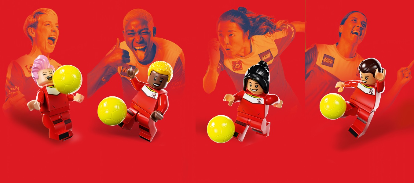 The LEGO Group collaborates with women's football stars to