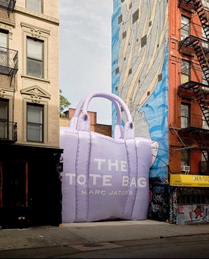 Marc Jacobs inflatable tote bag pop-up store, NYC.