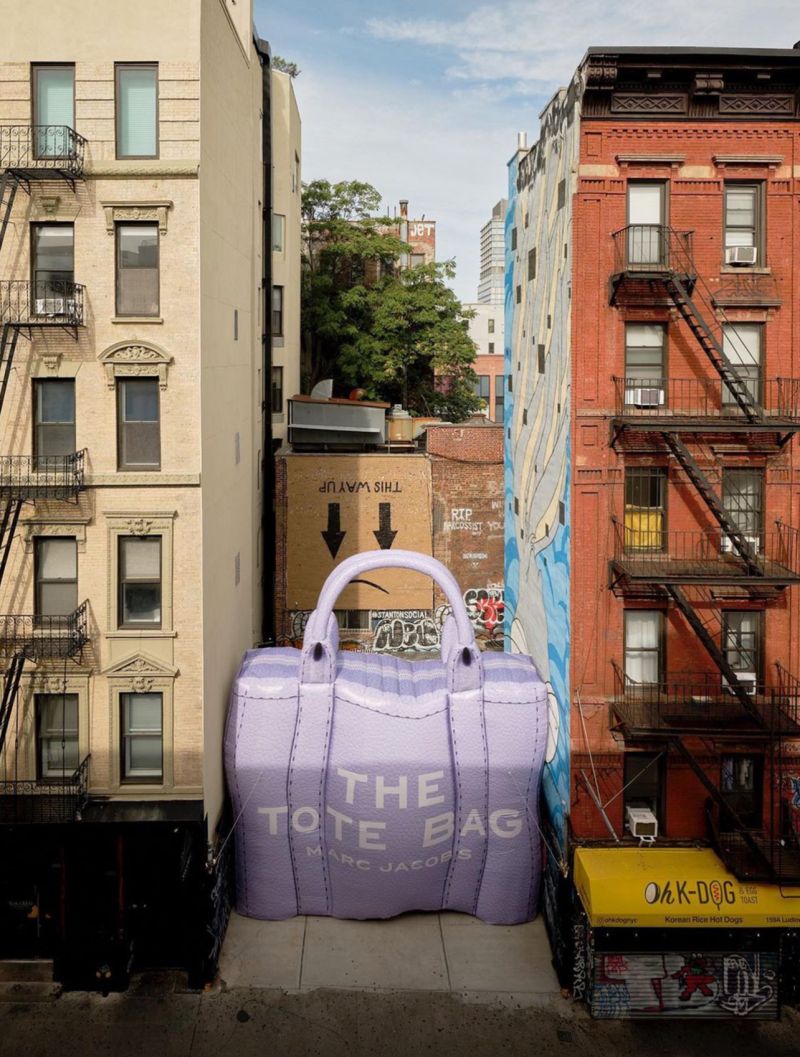 Marc Jacobs inflatable tote bag pop-up store, NYC.