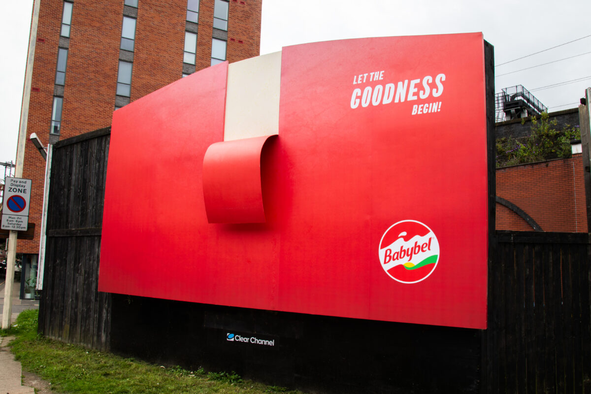Peel-y good: Babybel peel open their iconic wrapping on new billboard ...