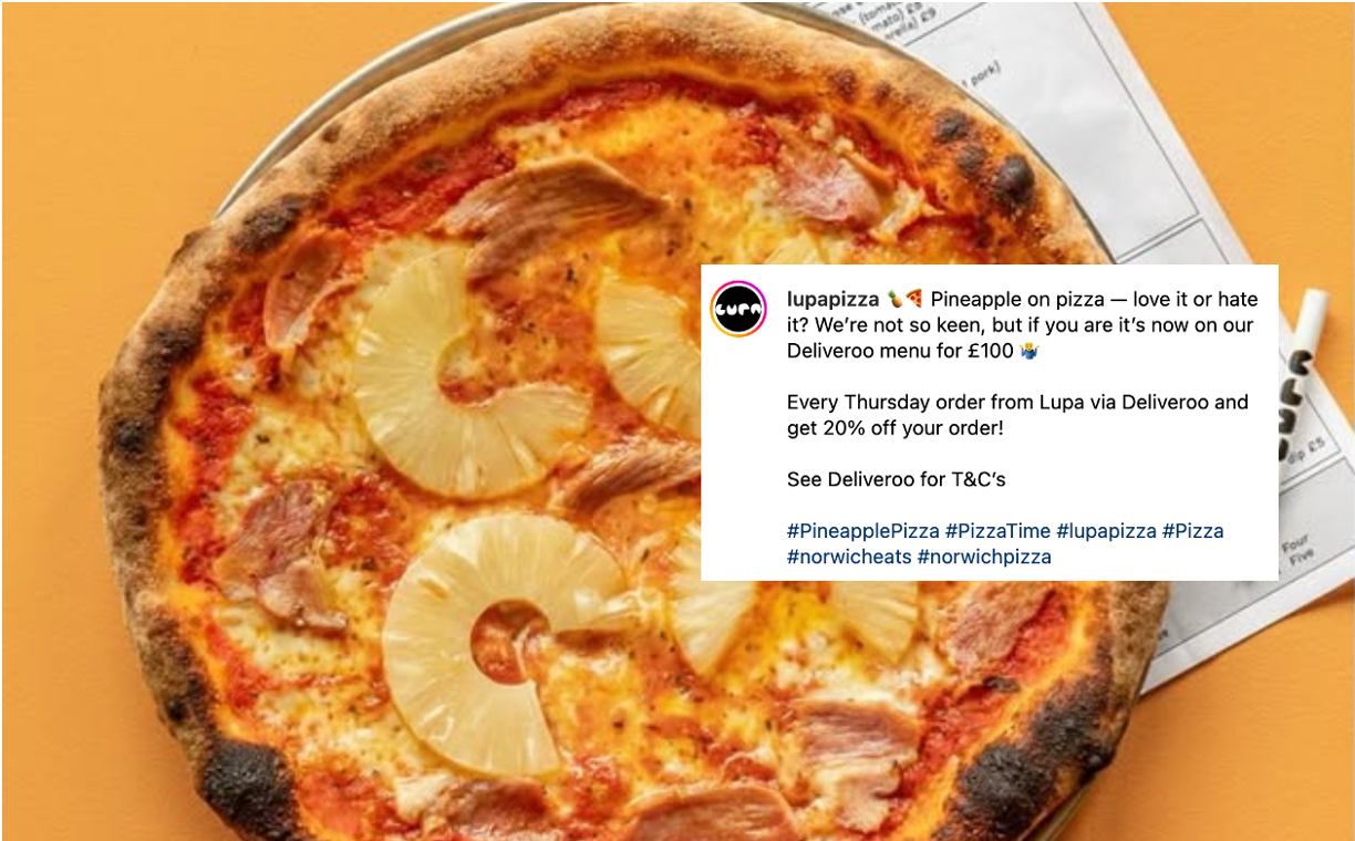 A pizzeria in Norwich just declared war on Hawaiian pizza Famous Campaigns