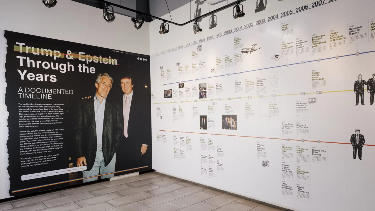 New York pop-up puts 3.5 Million Epstein file pages on display | Famous ...