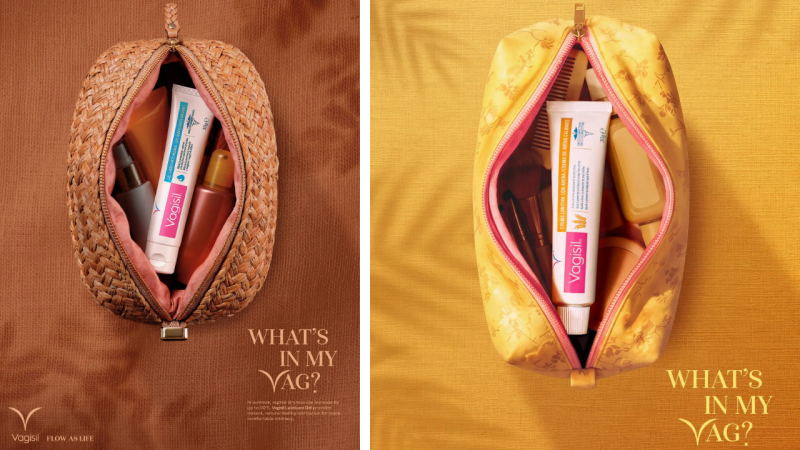 Vagisil hijacks ‘What’s in my bag?’ with intimate question